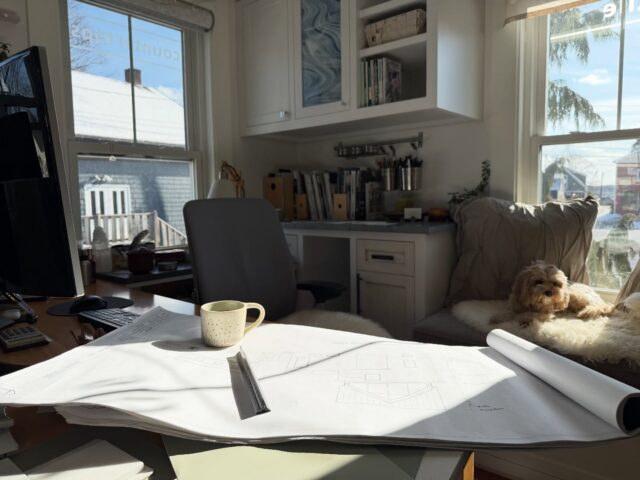 Where every project starts: sunlight pouring in, coffee in hand, and ideas taking shape on paper.